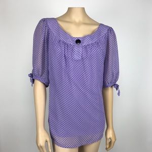 Sara Michelle Flowy Blouse Plus Size 2X